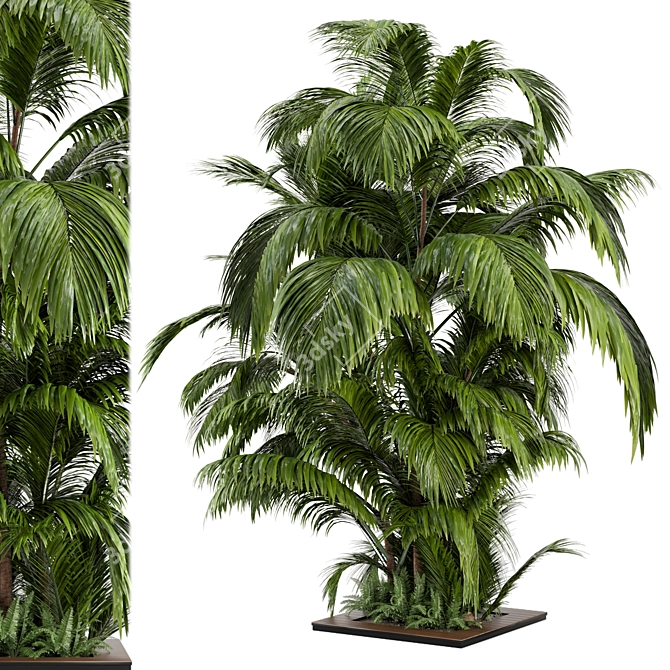 Outdoor Garden Set - Bush & Tree 3D model image 2