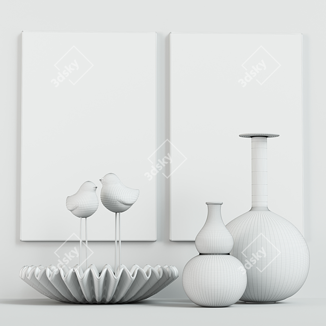 Elegant Home Décor Set 3D model image 4