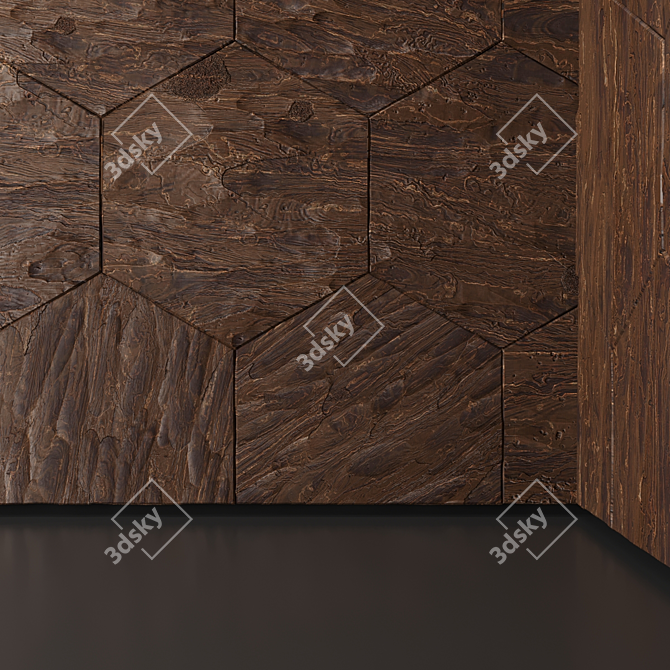 Elegant Wood Panels 3D model image 2