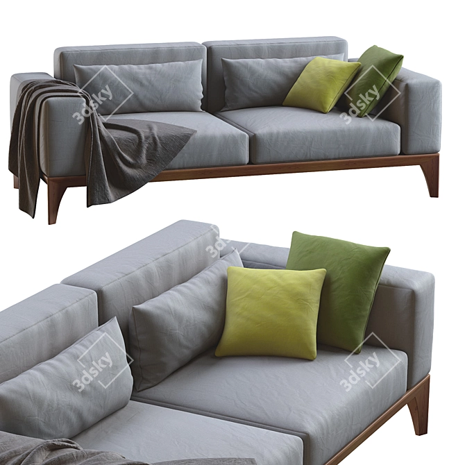 Porada Sofa Fellow: Contemporary Comfort 3D model image 1