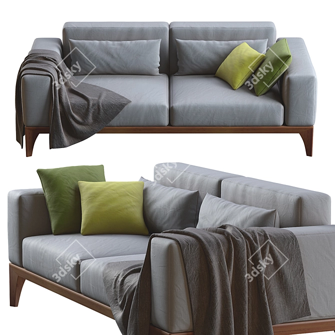 Porada Sofa Fellow: Contemporary Comfort 3D model image 2