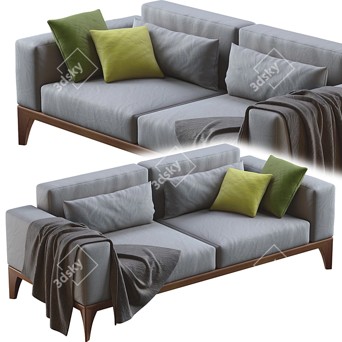 Porada Sofa Fellow: Contemporary Comfort 3D model image 3