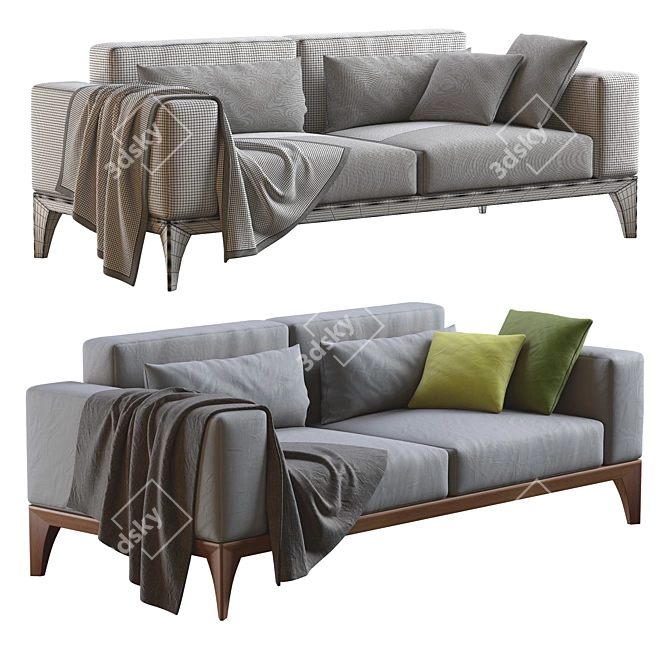 Porada Sofa Fellow: Contemporary Comfort 3D model image 5