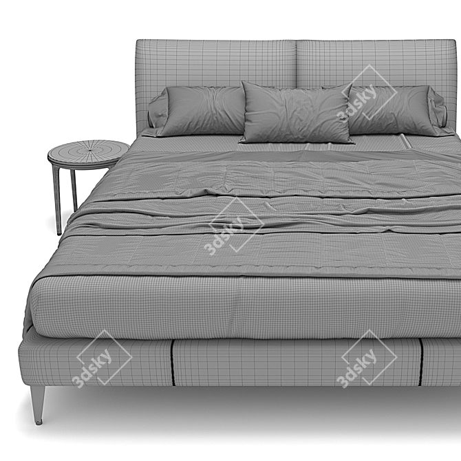 Elegant Selene Bed by B&B Italia 3D model image 4