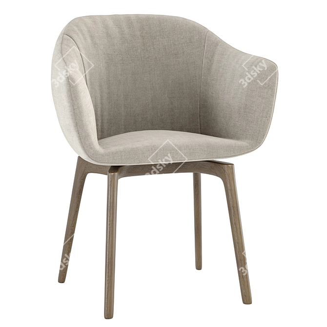 Modern Siena Easy Chair: Versatile, Stylish, and Comfortable 3D model image 1