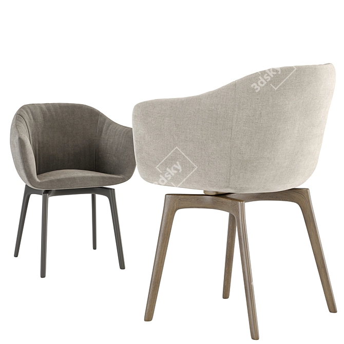 Modern Siena Easy Chair: Versatile, Stylish, and Comfortable 3D model image 4