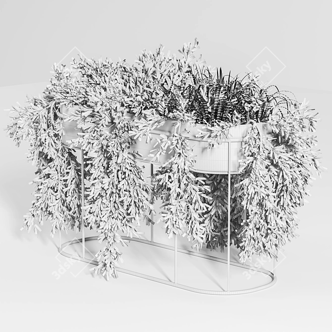 Golden Gleam Plant Stand 3D model image 6