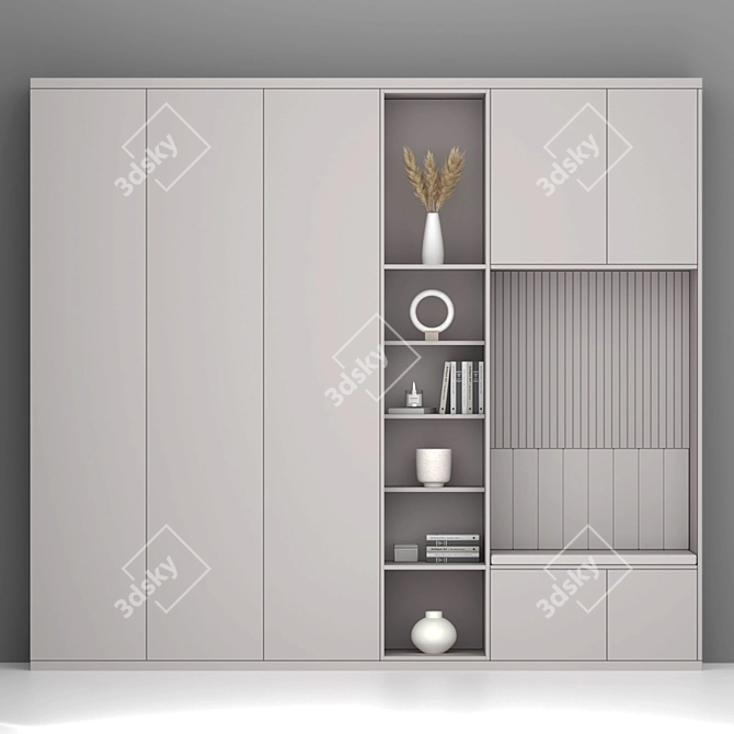 Illuminated Seat Cupboard Set 3D model image 2