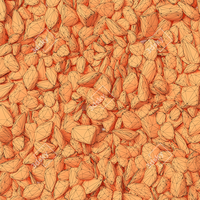 Smooth Splinter Pebble Decor Road 3D model image 7