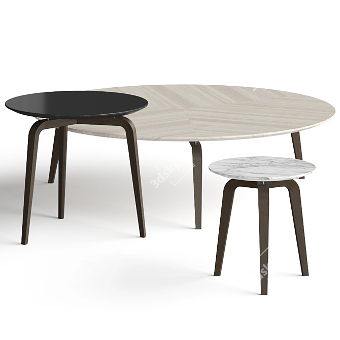 Elegant Gramercy Coffee Tables 3D model image 1
