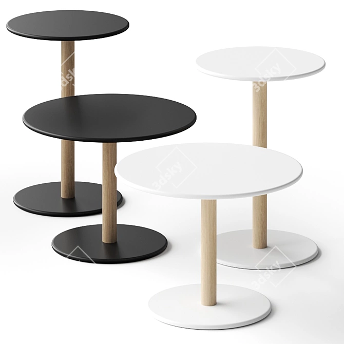 Sleek Coffee Tables Set 3D model image 1