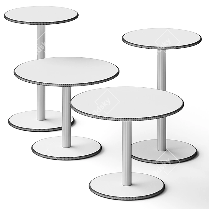 Sleek Coffee Tables Set 3D model image 3