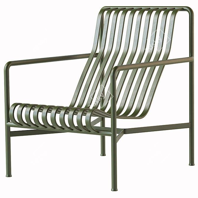 Palissade Lounge Chair: Modern Outdoor Seating 3D model image 1