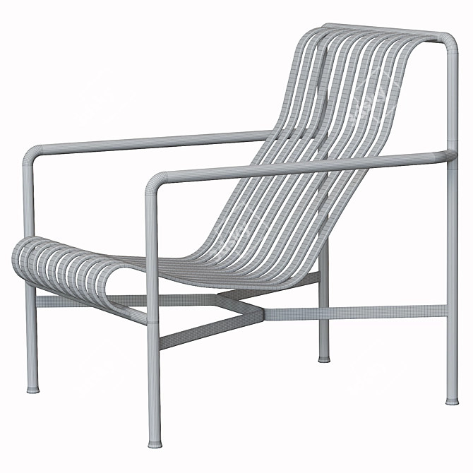 Palissade Lounge Chair: Modern Outdoor Seating 3D model image 5