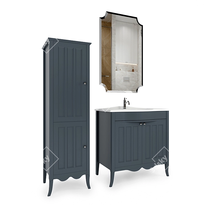 MARSEL Bathroom Furniture Set 3D model image 1