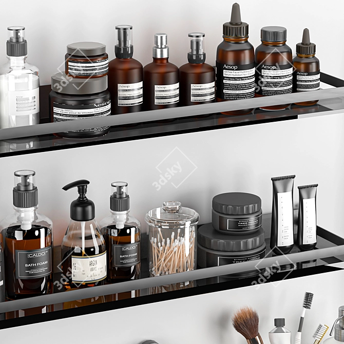 Modern Bathroom Accessories Set 3D model image 6