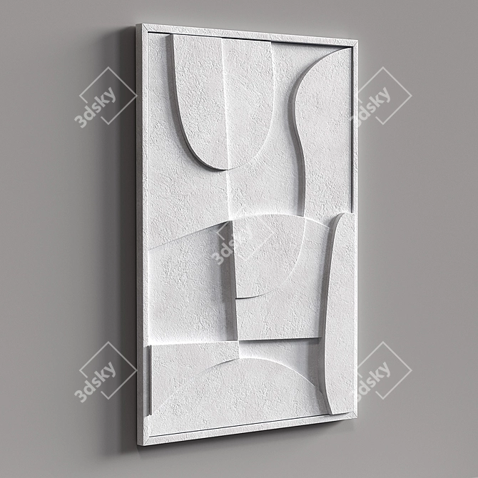 3D Relief Panel | Shadows Play | 100 x 60 cm 3D model image 3