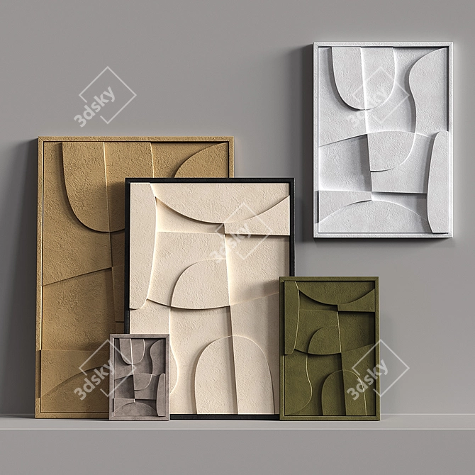 3D Relief Panel | Shadows Play | 100 x 60 cm 3D model image 4