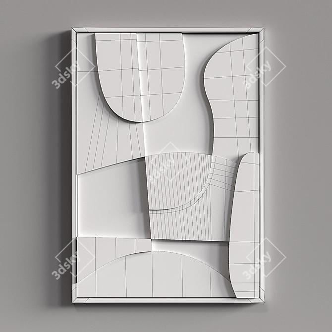 3D Relief Panel | Shadows Play | 100 x 60 cm 3D model image 5