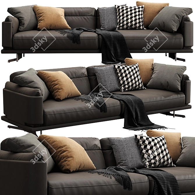 Sleek Ditre Italia Skin Sofa 3D model image 1