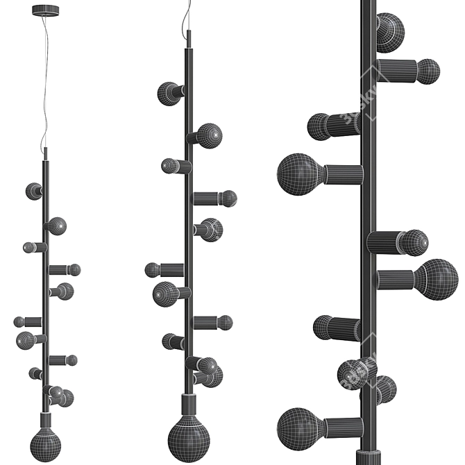 Modern Almerich Hanging Lamp 3D model image 2
