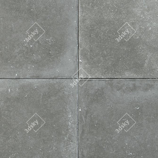 Elegant Nordik Stone Gray Tile 3D model image 2