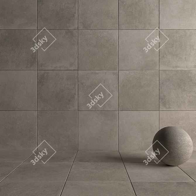 Nordik Stone Sand 80x80 Wall and Floor 3D model image 4