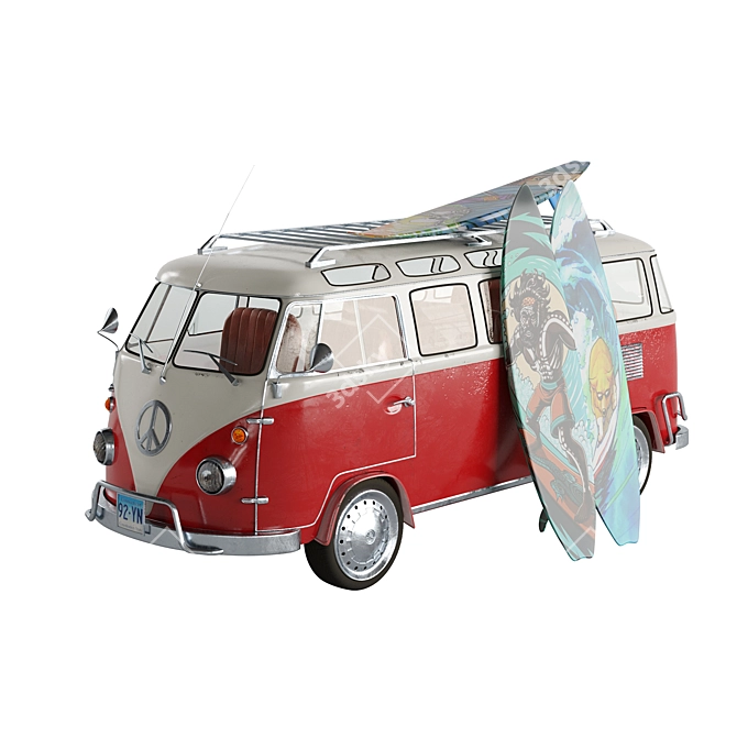 Surf Truck: Vintage 2014 Edition 3D model image 2