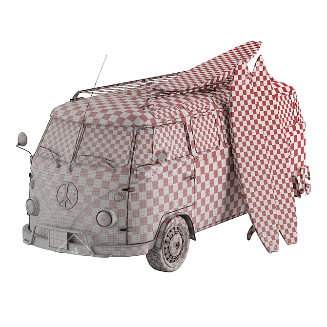 Surf Truck: Vintage 2014 Edition 3D model image 5