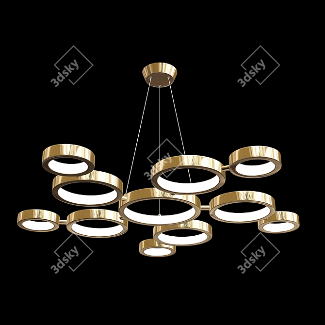 Modern LED Pendant Chandelier 3D model image 1