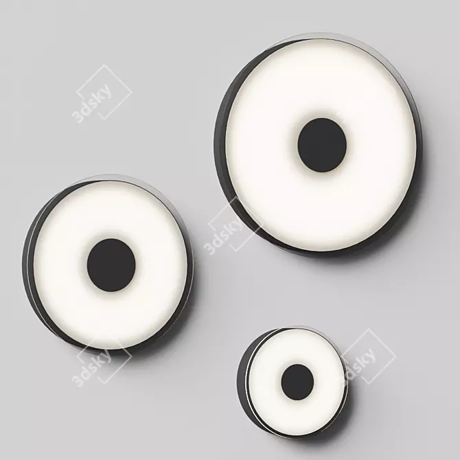 Elegant Parker LED Fixture 3D model image 2