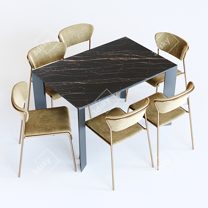 Elegant Manhattan Table (Riflessi) 3D model image 3