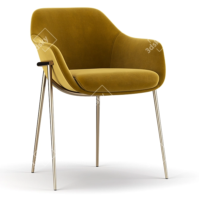 Marelli CHIA Chair: Stylish Seating Solution 3D model image 4