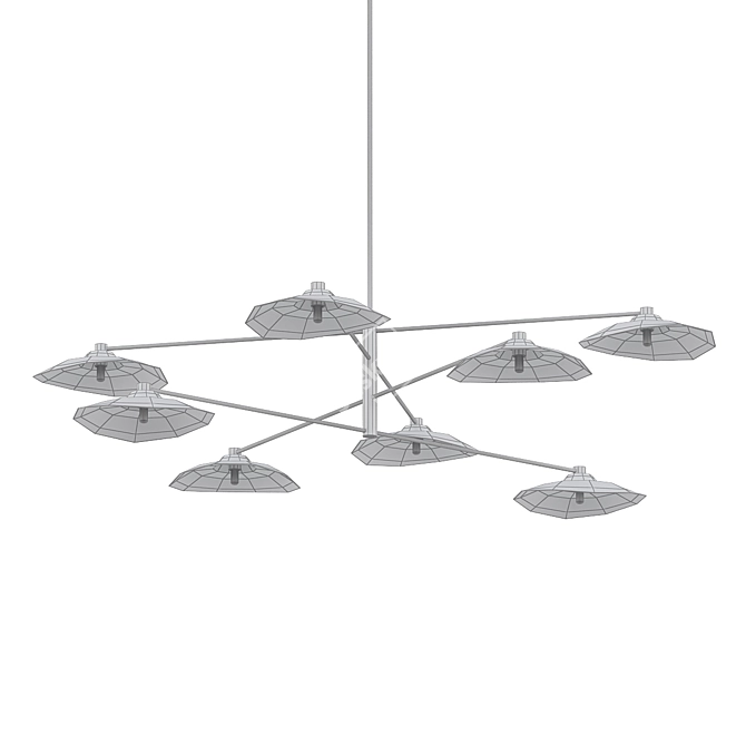 Elegant CALLA Chandelier 3D model image 2