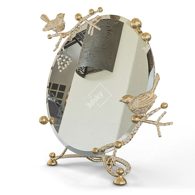 Terra OM Table Mirror: Elegant Reflection for Any Space 3D model image 4