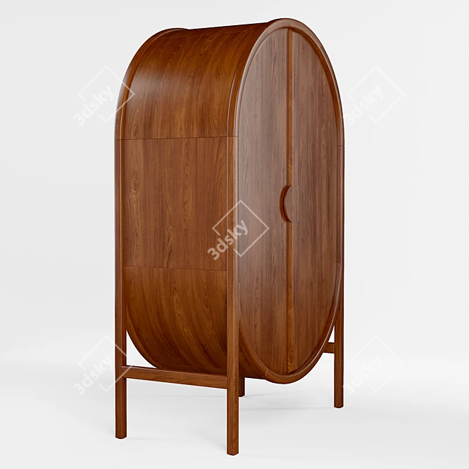 Modern Oval Marienne Storage Cabinet 3D model image 3