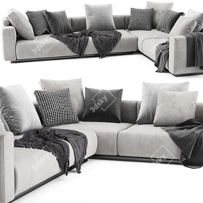 Luxury Flexform Lario Sofa: Elegant Comfort 3D model image 3