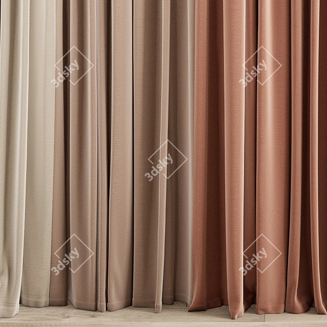 Polygonal Curtain Model | High Quality 3D model image 2