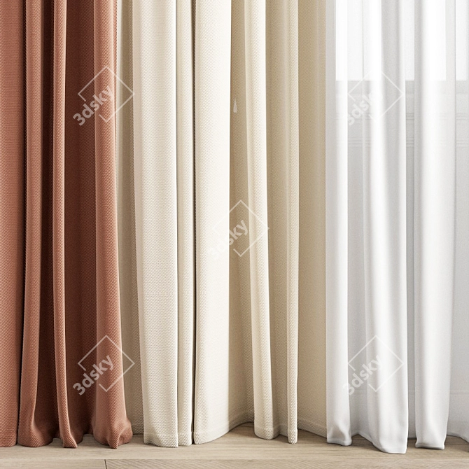 Polygonal Curtain Model | High Quality 3D model image 3