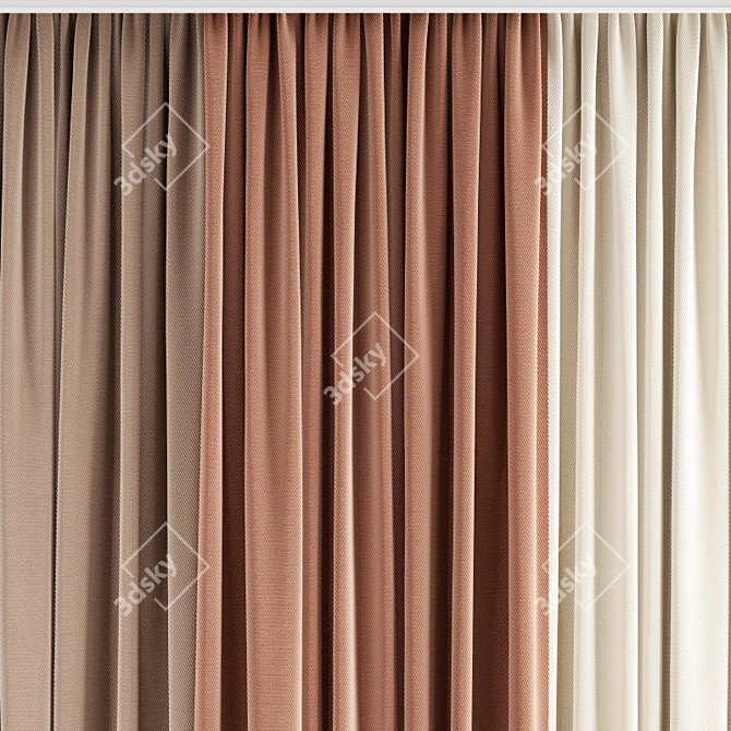 Polygonal Curtain Model | High Quality 3D model image 5