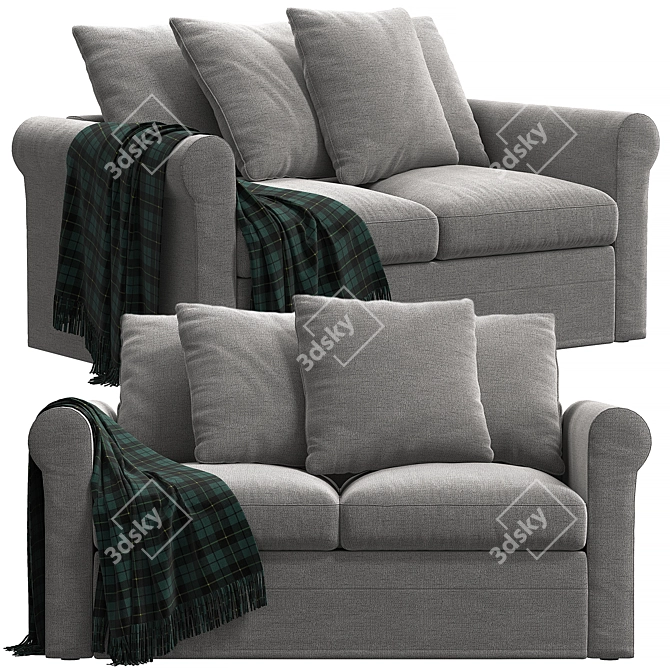 Harlanda 2-Seat Sofa: Elegant & Compact 3D model image 3