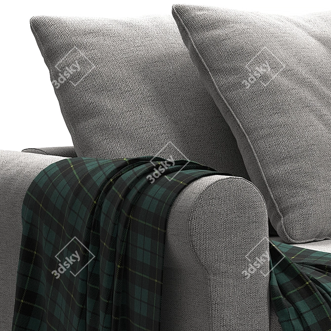 Harlanda 2-Seat Sofa: Elegant & Compact 3D model image 4