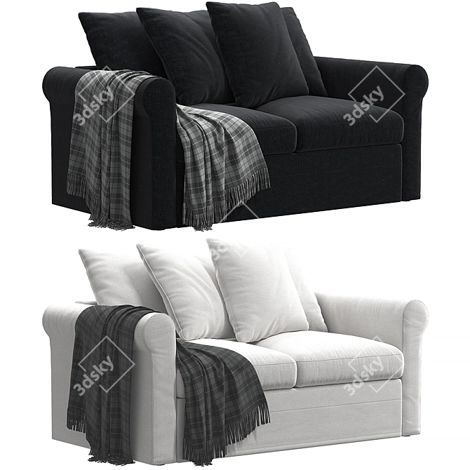 Harlanda 2-Seat Sofa: Elegant & Compact 3D model image 7