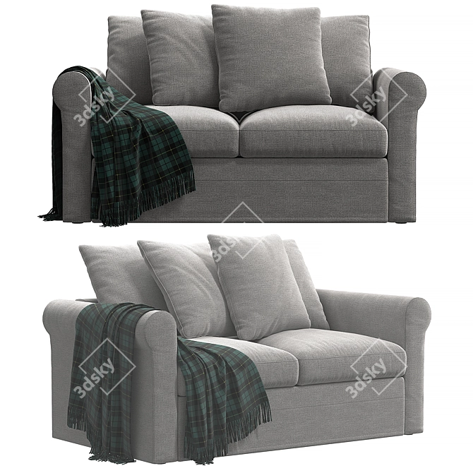 Harlanda 2-Seat Sofa: Elegant & Compact 3D model image 9