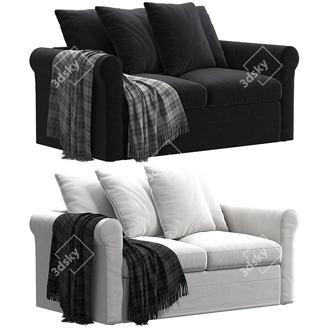 Harlanda 2-Seat Sofa: Elegant & Compact 3D model image 11