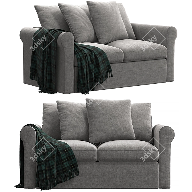 Harlanda 2-Seat Sofa: Elegant & Compact 3D model image 12