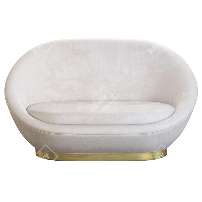 Luxury Aggi Sofa Hamilton 160 3D model image 2