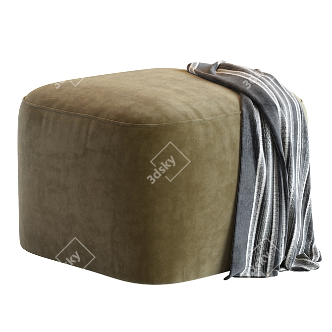 Comfy Fitz Pouf - Stylish & Functional 3D model image 3