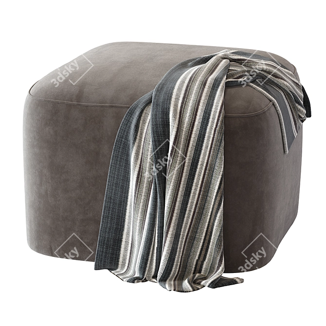 Comfy Fitz Pouf - Stylish & Functional 3D model image 5