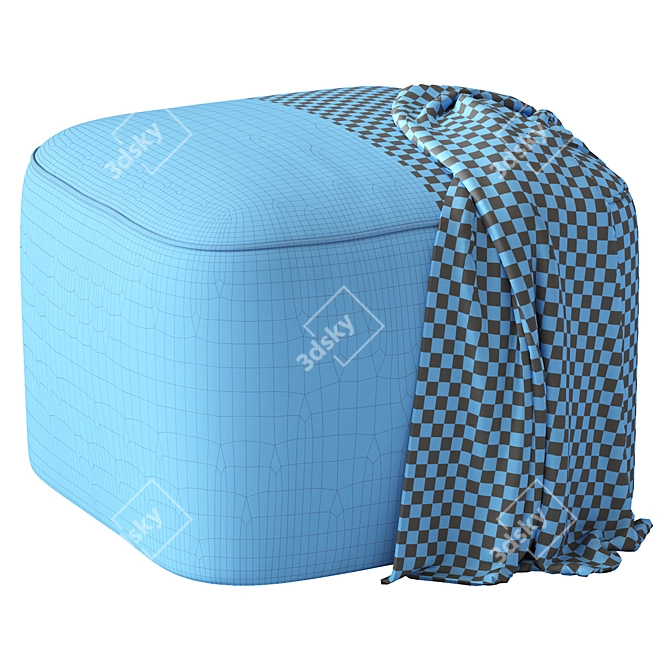 Comfy Fitz Pouf - Stylish & Functional 3D model image 6